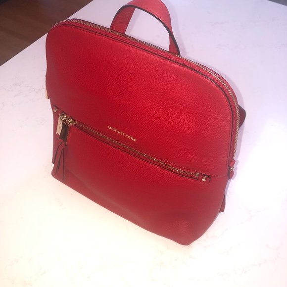 Michael Kors, Backpack Purse, Red main image 7